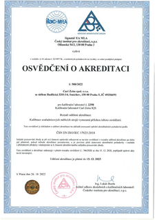 Náhled obrázku Osvědčení o akreditaci ČSN EN ISO/IEC 17025:2018